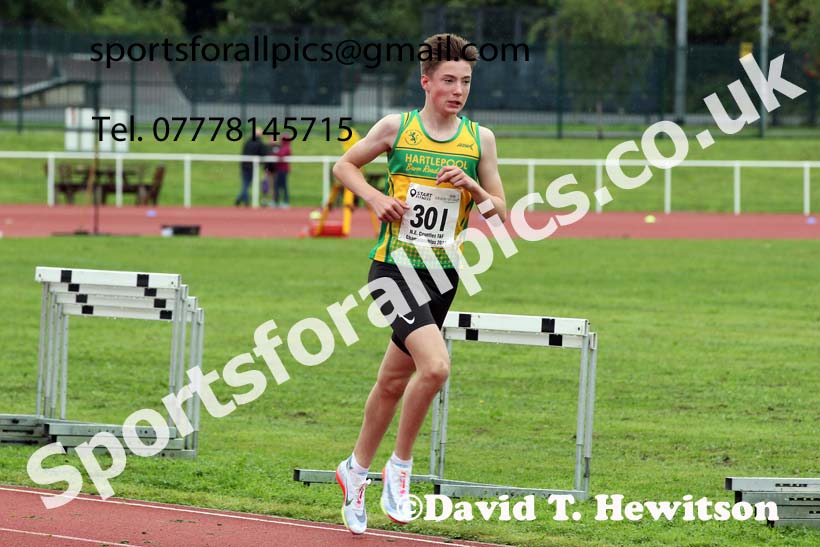 Mens and Boys 1500 metres, 2021 North Eastern Track and Field Champs., Middesbrough. Photo: David T. Hewitson/Sports for All Pics